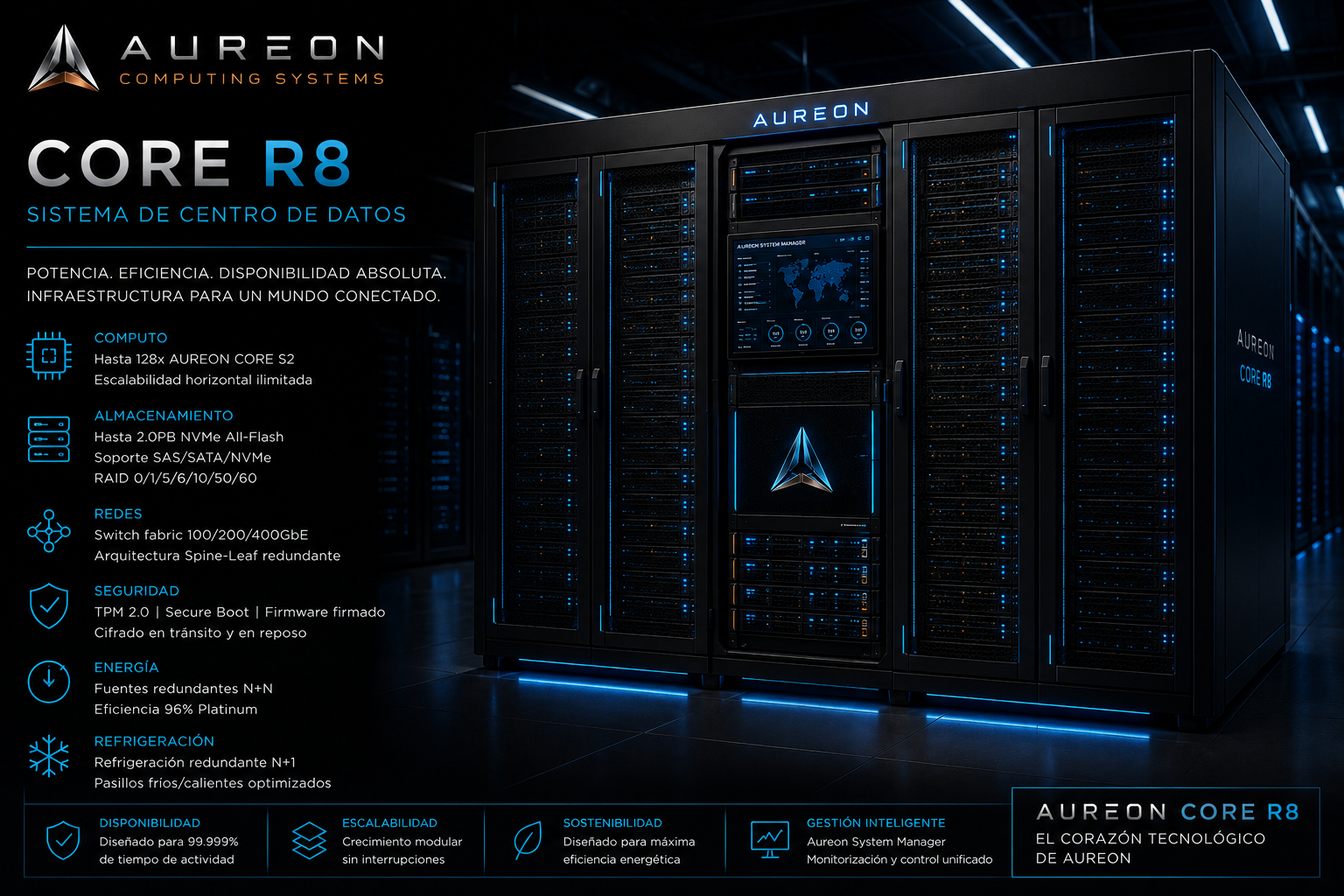 AUREON CORE R8, centro de datos