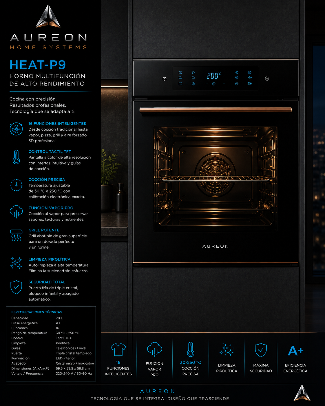 HEAT-P9, horno multifunci&oacute;n