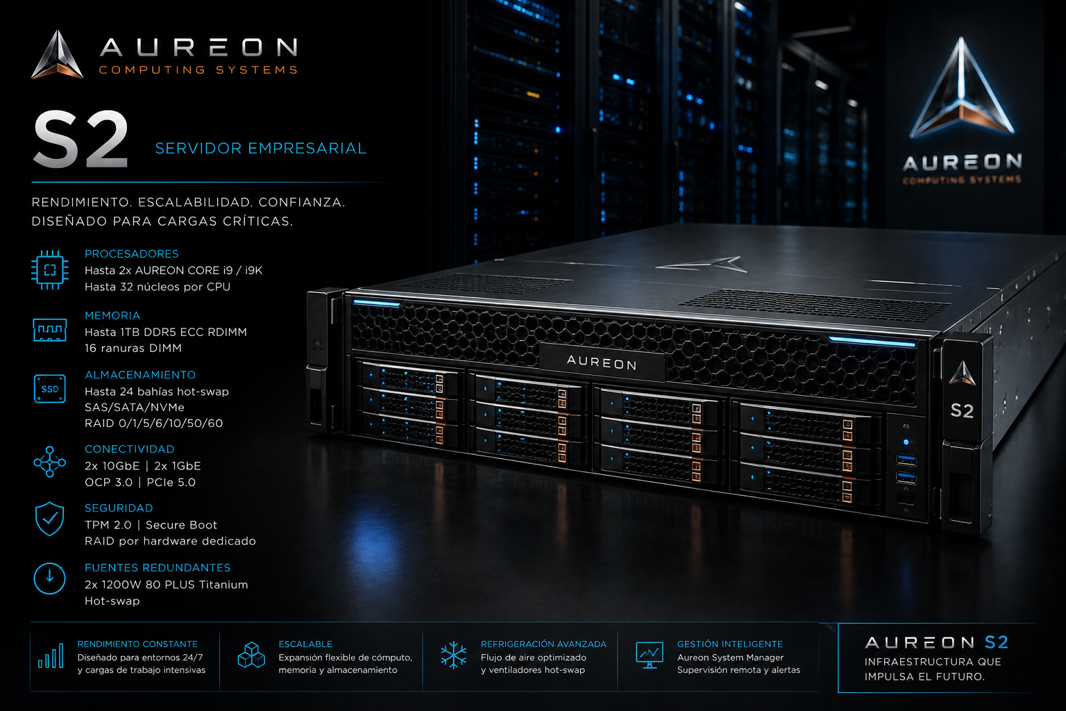 AUREON S2, servidor empresarial