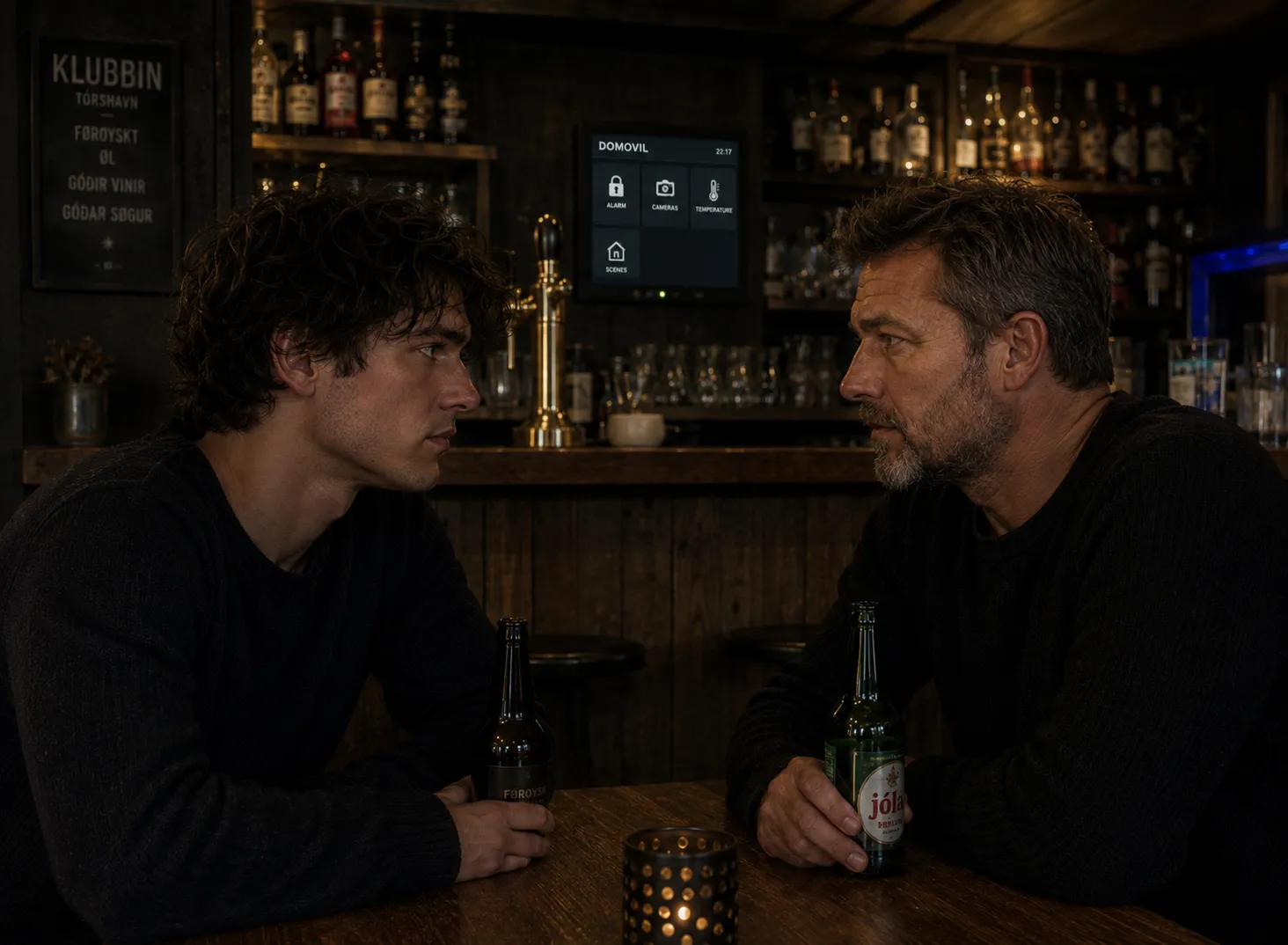 Arcel y Eirik reunidos en el Klubbin durante un aniversario del 7 de julio