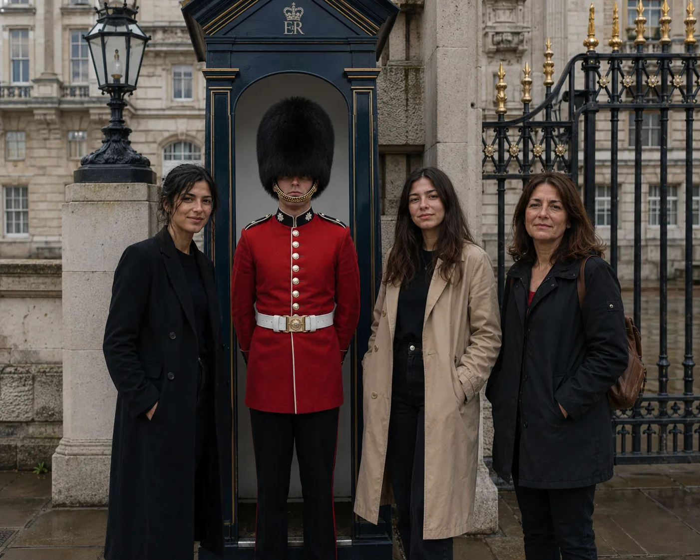 Luc&iacute;a Hinojosa, Marta Hinojosa y Carmen Alvareda en Londres, junio de 2015