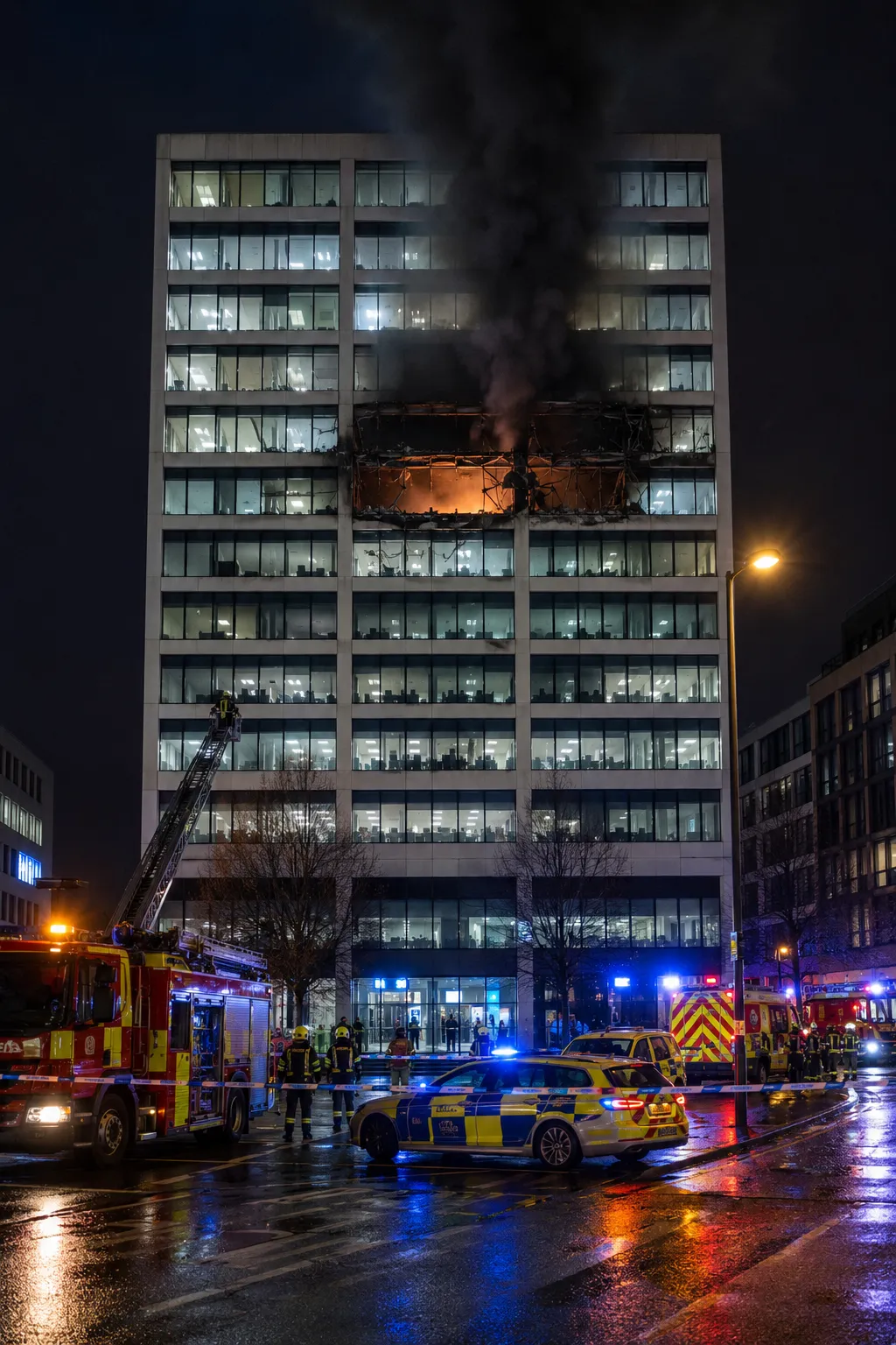 Incendio en la planta 7